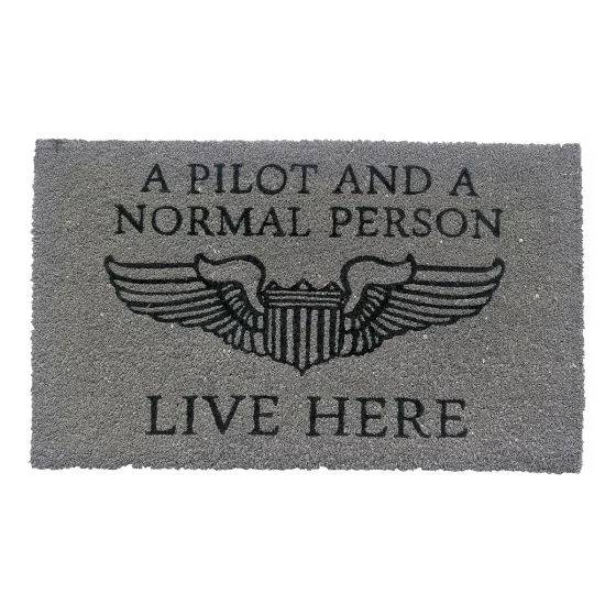paillasson humoristique pilote d'avion -cadeau  pour passionné aviation