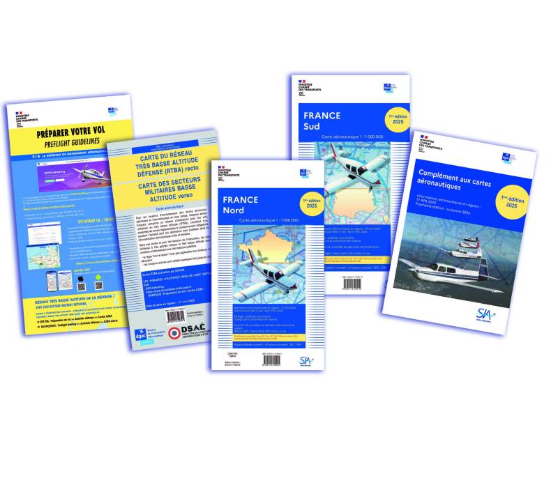 Documents VFR 2025- complément aux cartes SIA mise à jour Aix en provence