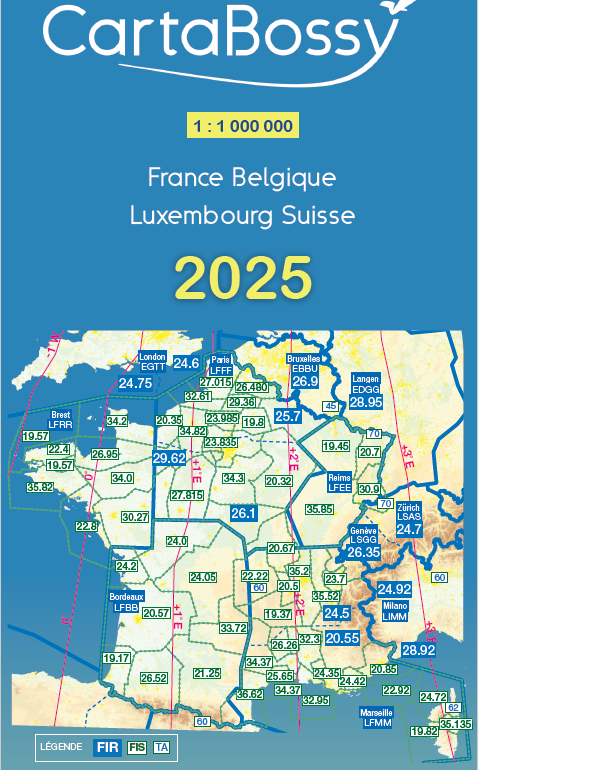 Carte aéro cartabossy édition 2025 Proche de marignane, Marseille et Aix en provence