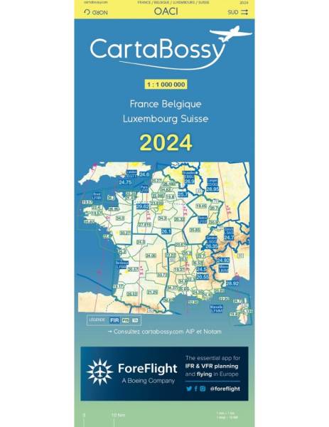 Cartes aéronautiques de la France pour naviguer en VFR en tant que pilote