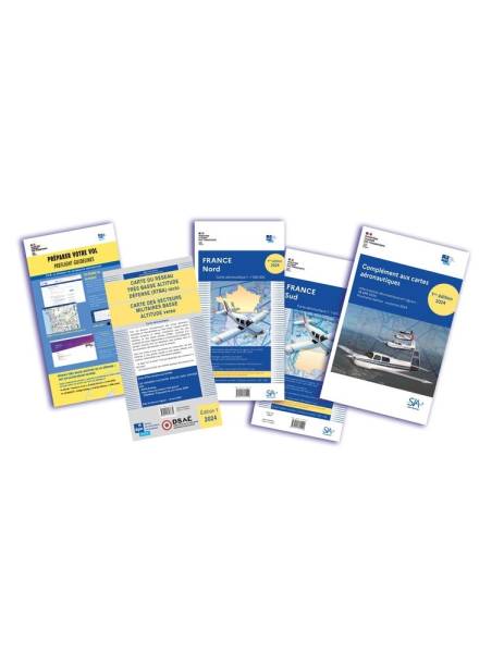 pochette VFR compléments aux cartes , transits aériens vol à vue en France édition 2025