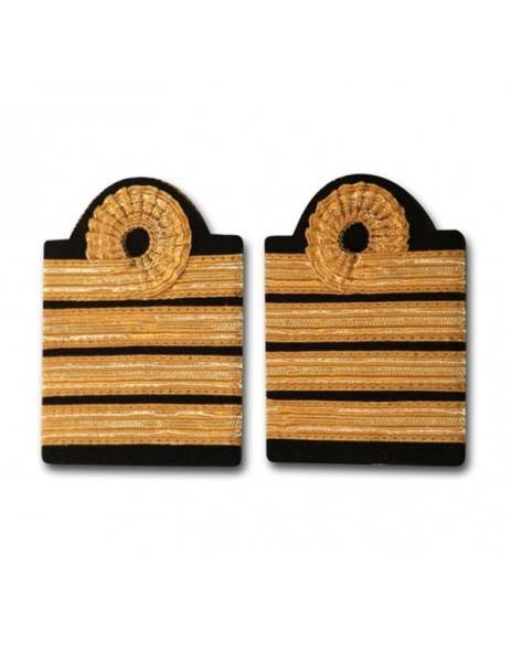 galons d'épaule 4 barettes dorée bouck=le nelson pour commandant de bord CDB proche de l'aéroport Marseille Provence