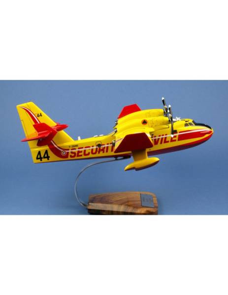 Maquette en bois aviation sur socle pour cadeau
