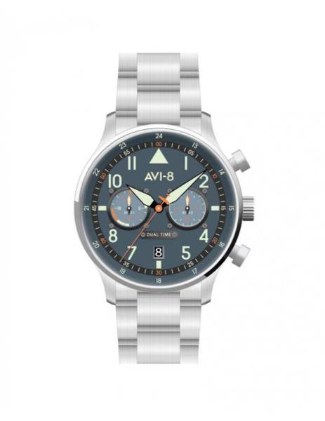 montre avi-8 hawker hurricane AV 4088 double fuseau horaire dual time