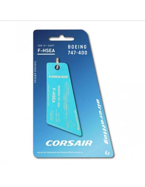 porte clés aircrafttag compagnie aérienne corsair boeing 747